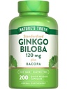 Nature 's Truth Ginkgo Biloba 120mg 124; Plus Babopa 124; 200 Quicklease Capsules 124; Standardisasi Ekstrak 124; Non-GMO dan Gluten Free Suplemen