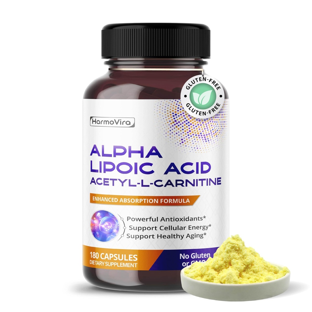 Alpha Lipoic Acid Acetyl- L- Carnitine - Dukung Bladder Cleanse, Urinary Tract Health - 180- day Suppply - Made in The USA