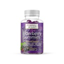 Elderberry Queen Organic Elderberry Gummies 60 ct - Hamilune Dukungan Gummies dengan Vitamin C & Zinc - Elderberry Vitamin Gummies untuk Dewasa dan Anak-anak