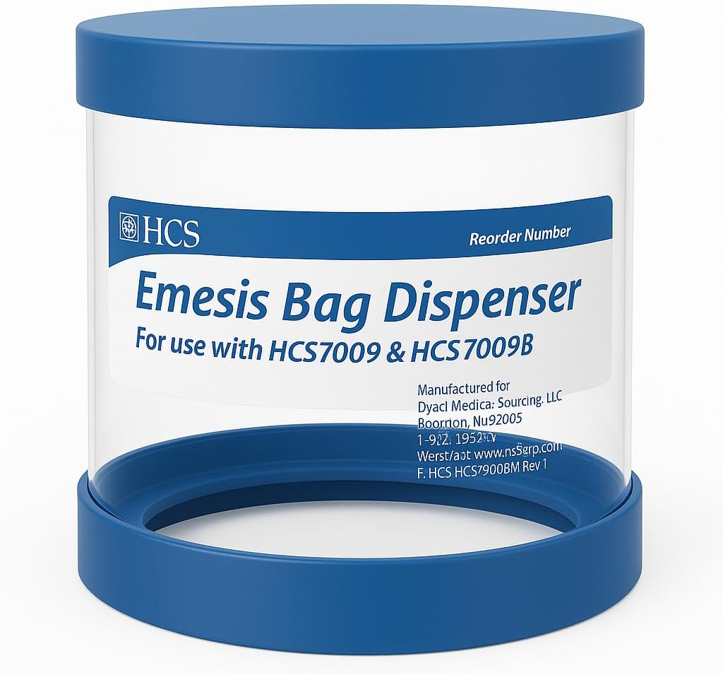 HCS Enasis Bags Dispenser - Wall Mounted, Holds 24 HCS Vomit Bags Disposable (Tidak disertakan) - termasuk Anchos and Screws
