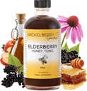 Mickelberry Gardens Elderberry Honey Tonic, Sambucus Syrup, Black Elderberry - Imune Support for Dewasa dan Anak-anak (4 Ounces)