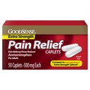 GoodSense Ekstra Kekuatan Relief Pain, Caplet Acetaminophen, 500 mg, 50 Count