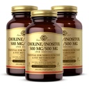 Solgar Choline / Inositol 500 mg / 500 mg, 100 Vegetable Capsules - Energy Metabolism, Kesehatan Hati, Esculity for Brain & Nerve Fungsi - Non-GMO, Vegan, Gluten Free, Dairy Free, Kosher - 50 Servings