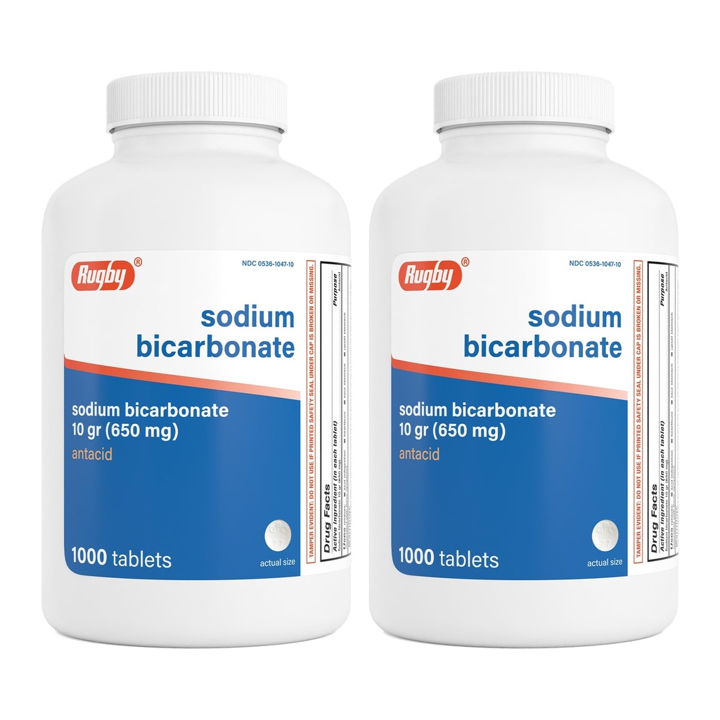Sodium Sodium Bikarbonat 650 mg Tablet Antax - Relief for Heartburn, Sour & Internable, 1000 Cacah (2- Pack)