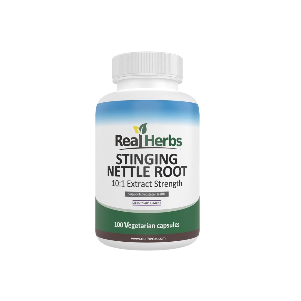 Herbs Stinging Nettle Root Extract 7500mg (750mg of 10: 1 Ekstraksi) - Vegetarian Friendly, Non-GMO, Gluten- Free - Mendukung Prostate & Urinary Health - 100 Kapsul