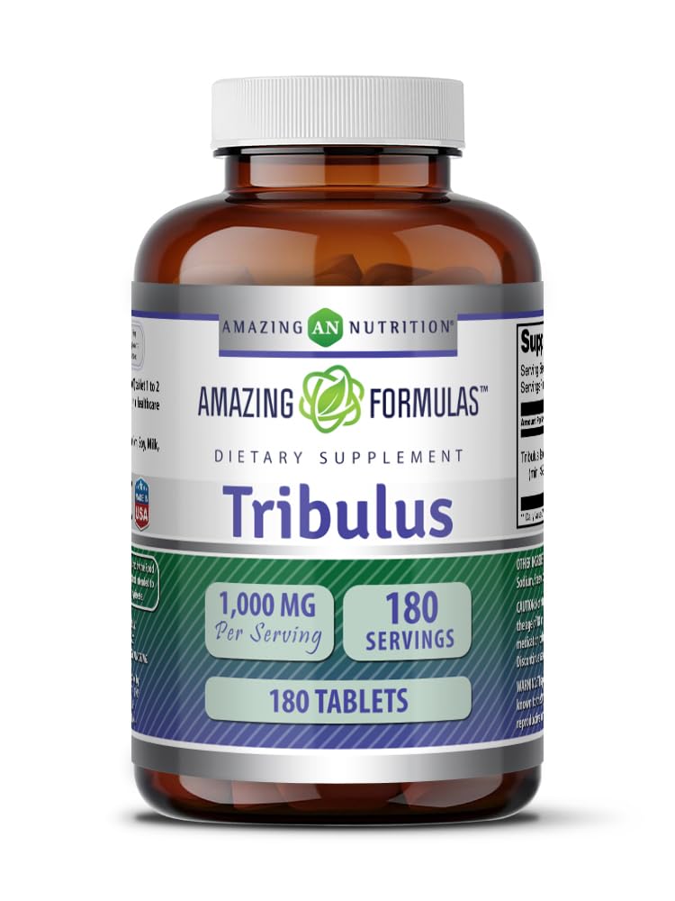 Amazing Formulas Tribulus Extract Suplement: 124; 1000 Mg Per Serving 124; 180 Tablet 14; Non-GMO 124; Gluten Free 124; Dibuat di USA