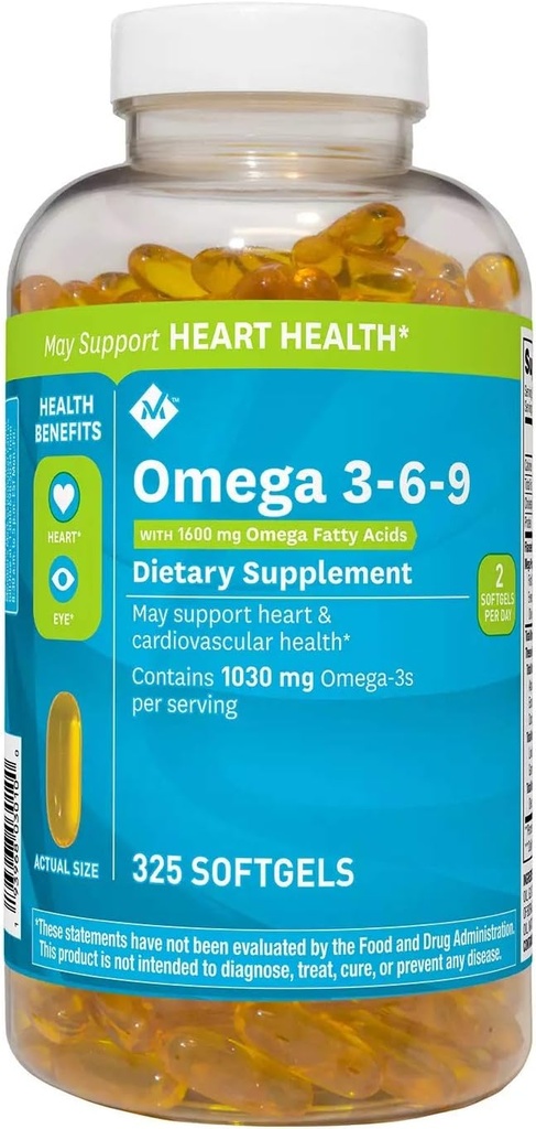 Anggota Tandai Omega 3- 6- 9 Tambahan Dieter (325 Cacah)