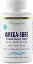 Paradise Herbs Omega-3 konsentrasi, Premium Fish Oil, DHA, EPA, Vegan, Non GMO, Gluten Bebas, 30 Count Vegetarian Softgel
