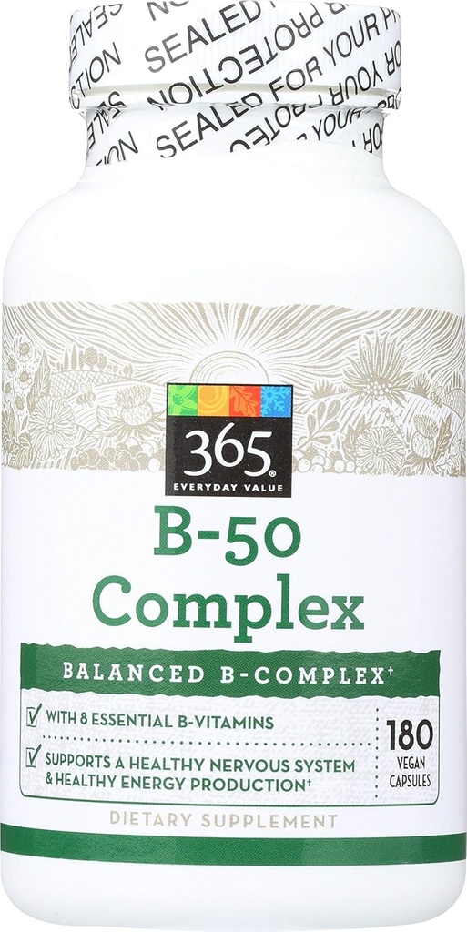 365 oleh Whole Foods Market, B - 50 Kompleks, 180 ct
