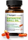 Antartika Krill Oil 350 mg, Liquid Filled Organic Capsules, Omega-3 EPA, DHA, Astaxanthin dan Phospholipids Suplemen, Dukungan Hati, Brain & Gabungan Kesehatan, Tidak Pasy Aftertaste, 30 Count