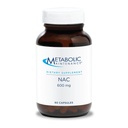 Pemeliharaan Metabolik NAC 600 mg Capsules - N- Acetyl Cysteine 600 mg Suplement for Liver and Imune Dukung - Antioksidant Pertahanan untuk Pria dan Wanita 50 + - 60 Capsules