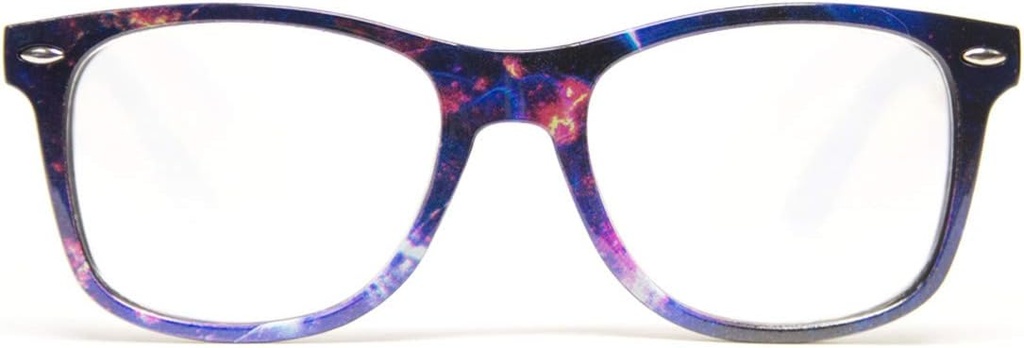 GloFX Ultimate Diffraction Glass - Galaxy - 3D Prism Rainbow Effect - Great Edm, Festival, Concert, Fireworks, Christmas Lights, and Rave Accessory - Galaxy Frames