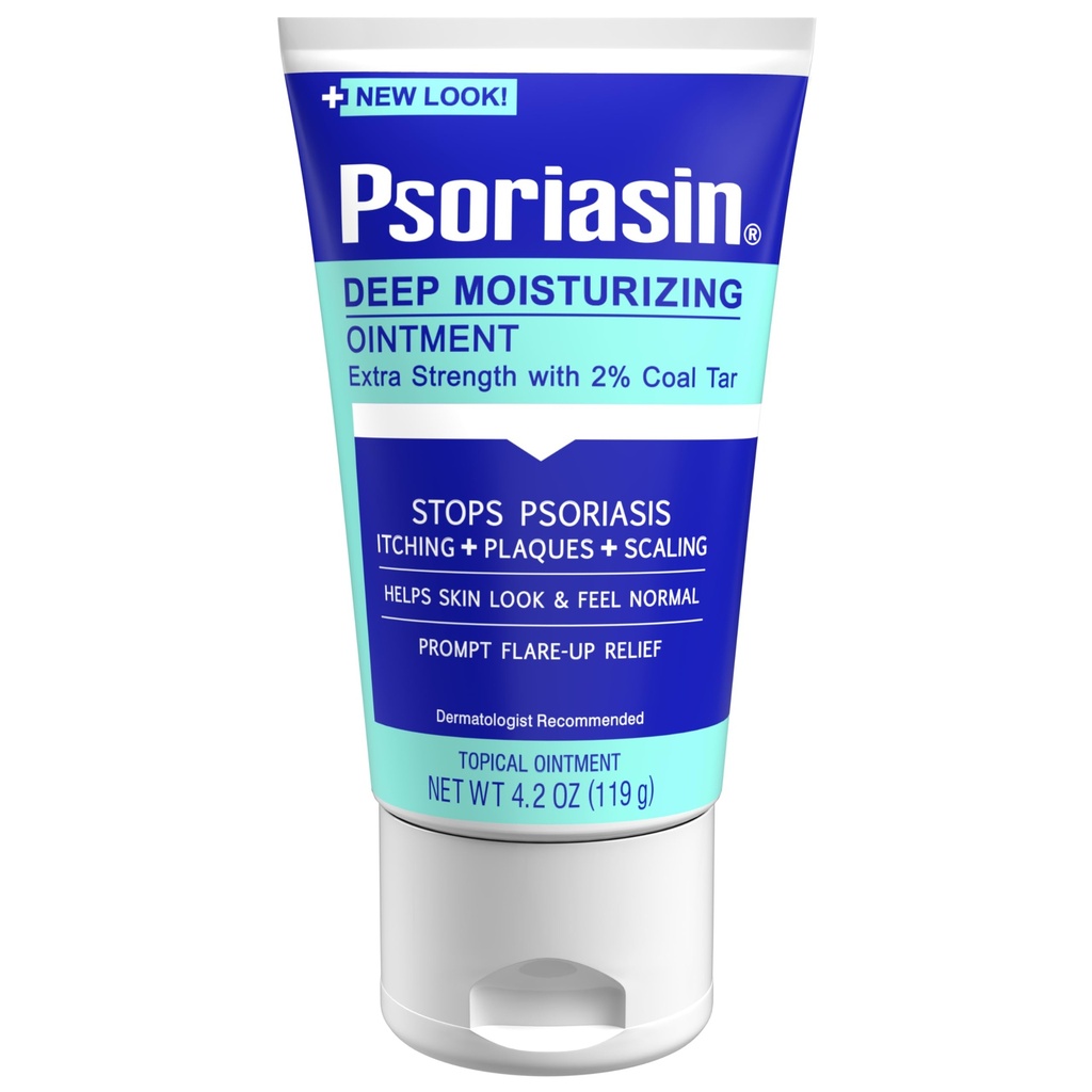 Psoriasin Deep Moisturizing Ozen- 2% Coal Tar - Menghentikan Psoriasis Itching, Scaling, Redness - 4.2 oz