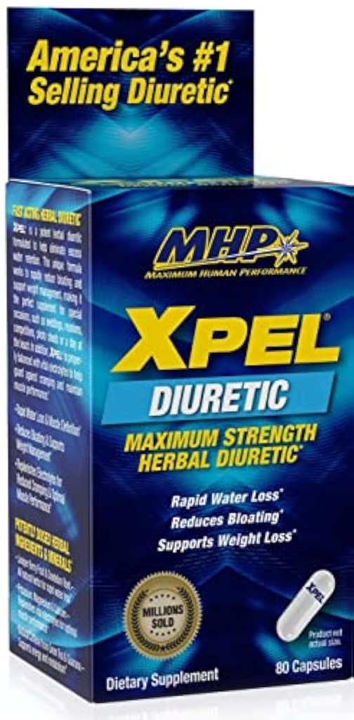 MHP Xpel Dieter Suplemen - Maksimum Diuretic Kekuatan, 80 Capsules