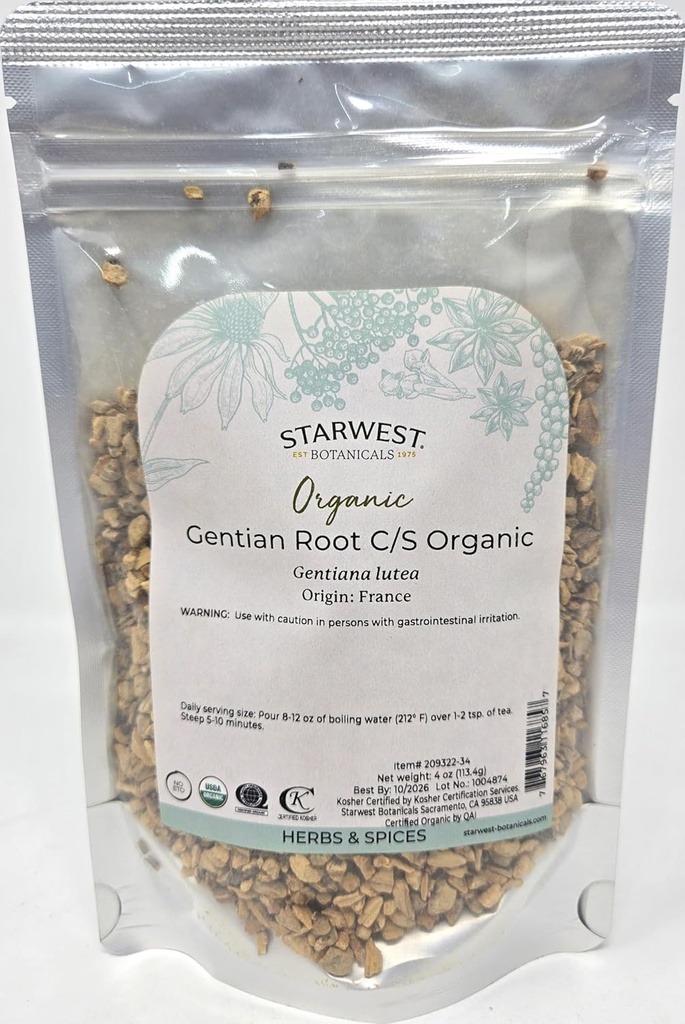 Starwest Botanicals Organik Akar C / S, 4 Ounces