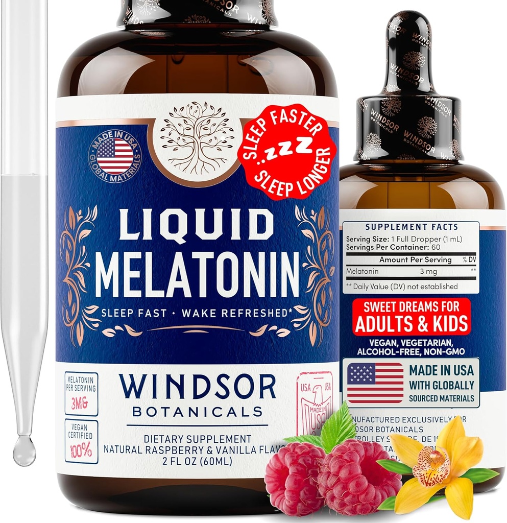 Liquid Melonalin untuk Orang dewasa dan Anak 6 Tahun Naik - 3mg Melonatin Drops Extra Power Liquid Aid