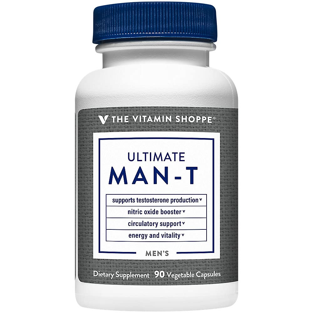 The Vitamin Shoppe Ultimate Testosterone - Support Testosteron Production, Boost Nitric Oxide, Promoteles Circulation and Promodes Energy & Stability (90 Vevgie Caps)