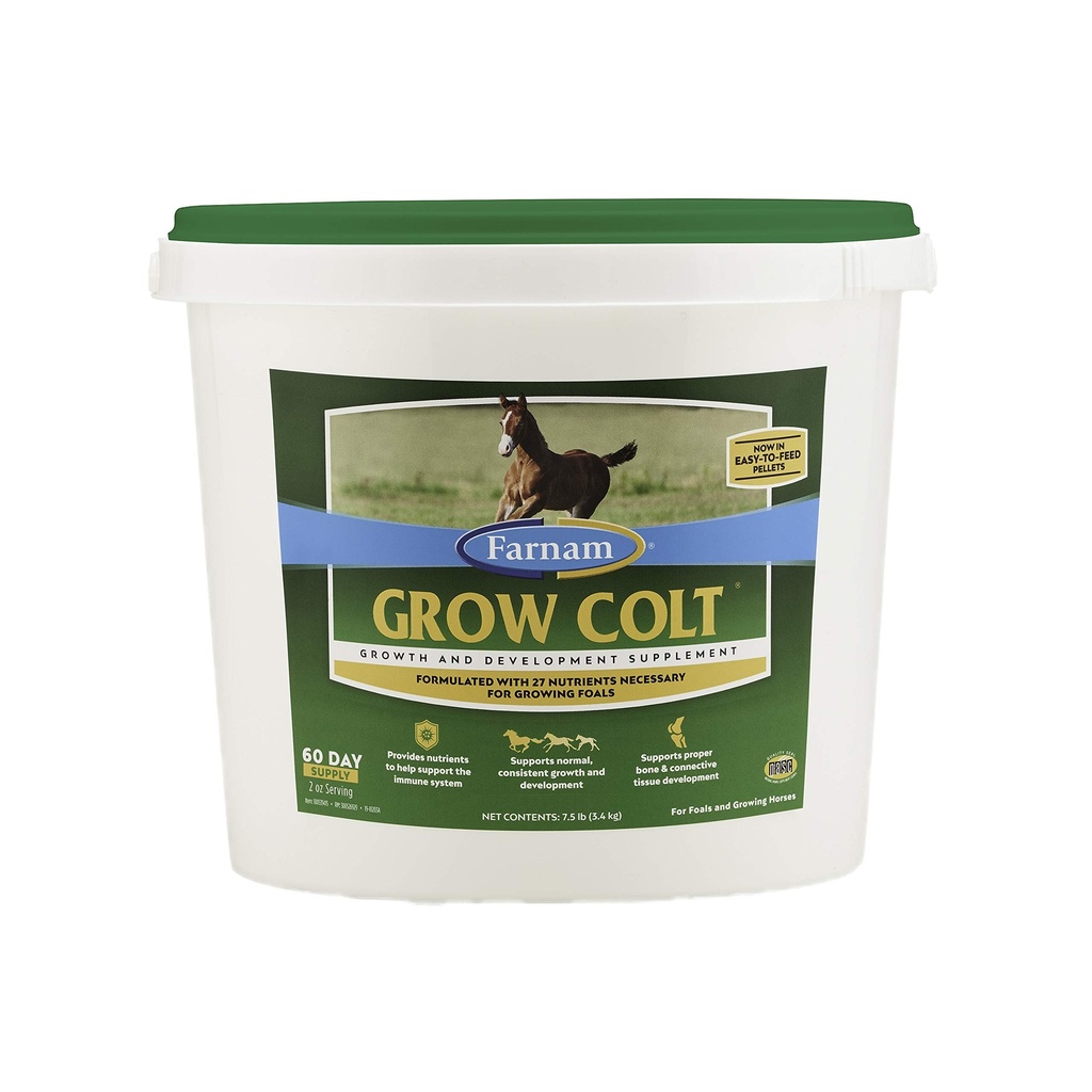 Farnam Grow Colt Supplement for Foal Growth & Development, 60 Day Supply