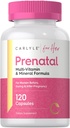Carlyle Prenatal Vitamin for Women 124; 120 Capsules 12.4; Multivitamin dan Mineral Formula dengan Acid Folic 124; Non-GMO dan Gluten Free Suppplement; untuk Her 124