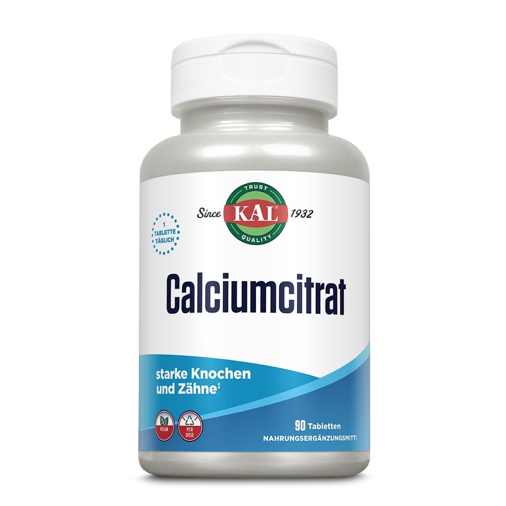 KAL Calcium Citrate, 1000 mg, 90 Tab