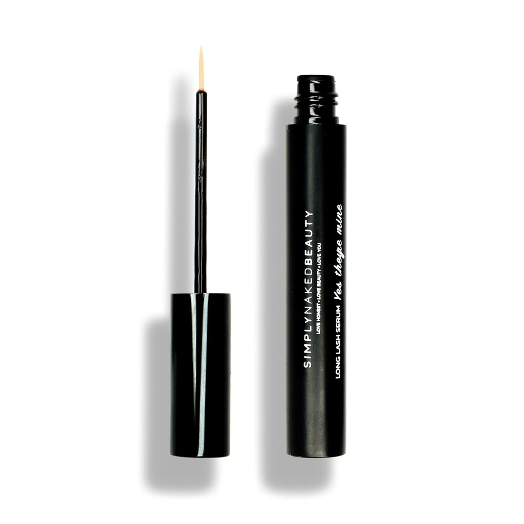 Lash Growth Serum & Blow Enhancer (5 ml) Get Longer, Fuller Eyelains in 12 Days - Natural & Plant Based Peptides for Heally Brow & Lash Growth - Cruelty Free Lash Serum by Just Naked Beauty