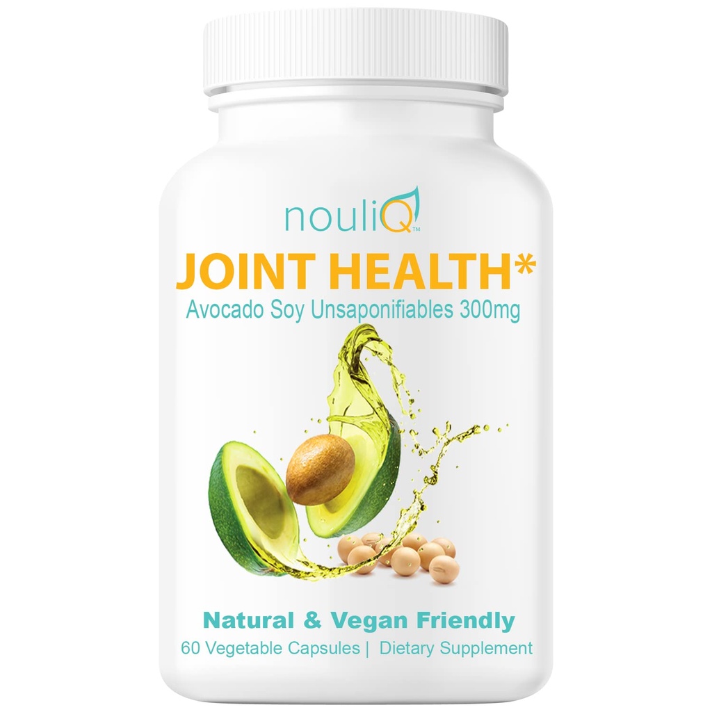 Natural & Vegan-Friendly Health Supplement, Avocado Soy Unsaponifiables 300mg, Non-GMO, Bebas Gluten, Warna Buatan atau Flavors, Dairy dan Shellfish, Supply 60 Hari.