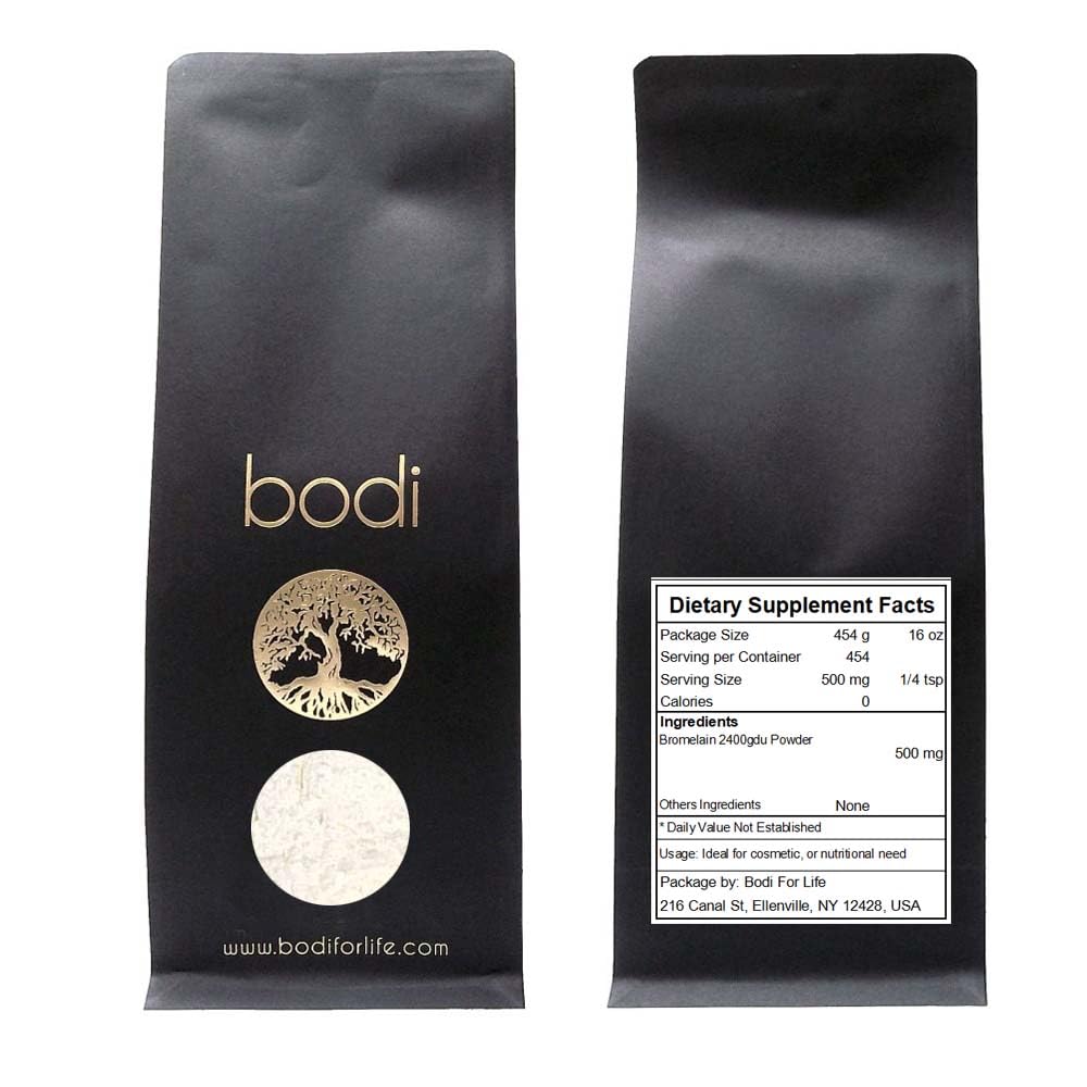 bodi: Bromelain Powder 2400gdu Extract 124; 2oz to 5lb 14; 100% Pure Natural Hand Crafted (16 oz)
