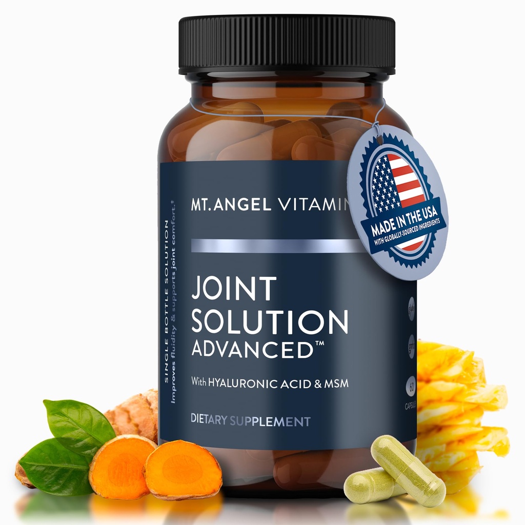 Gunung Angel Vitamin - Kolugen Tipe 2 & MSM, dengan Kompleks Curcumin C3, Glucosamin, Acid Hyaluronic, Bromelain, Collagen Tipe 2 & MSM, Perbaikan Energi Membuktikan Komitmen Gabungan (60 Capsules)