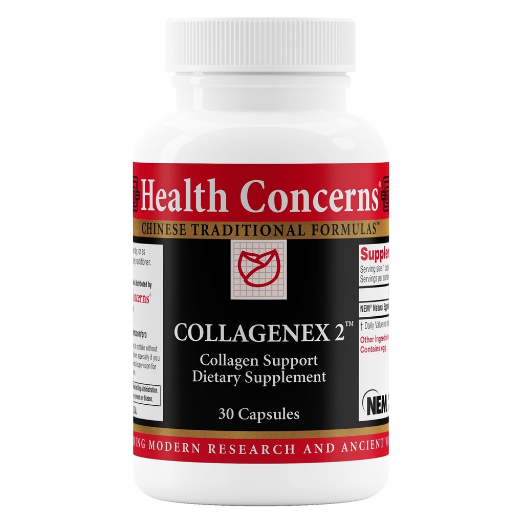 Kesusahan Kesehatan Collagenex 2 - Tambahan Collagen untuk Dukungan Gabungan & Fleksibilitas - Membrane Eggshell Alam untuk Pria & Perempuan - Dukungan Tesis Connective - Dukungan Herbal Cina - 30 Kapsul