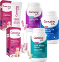 PLUS CONCEIVE Lengkap Bundle Fertilitas - Mencoba Untuk Conceive Pasangan Kit TTC Suplemen dan Sperm Friendly Lubricants