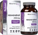 Bluebonnet Nutrition Beautiful Ally Resveratrol 250mg, Best for Skin, Antioksidant, Beauty Nutrient, Vegan, Vegetarian, Non GMO, Gluten Free, Soy Free, 60 Vegetable Capsules, 60 Servings