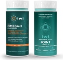 iwi Omega-3 Sport & Gabungan Omega-3 Bundle, 30 Hamba, Tanaman Vegan - berbasis Algae Omega 3, Krill & Fish Oil Alternatif, tidak ada Fishy Aftertaste