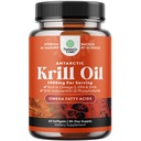 Antartika Krill Oil 2000mg Softgels Per Serving - Omega 3 Krill Oil Suplemen dengan EPA DHA & Astaxanthin (60 Count (Paket 1)