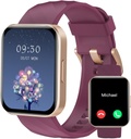 RAIDEN Smart Watches for Women (Answer / Make Calls) Compatible with iPhone / Android Phones, 1.85 "HD Screen Fitness Tracker Heart Rate Monitor 100 + Sports Tracker Watch Waterproof (Purple)