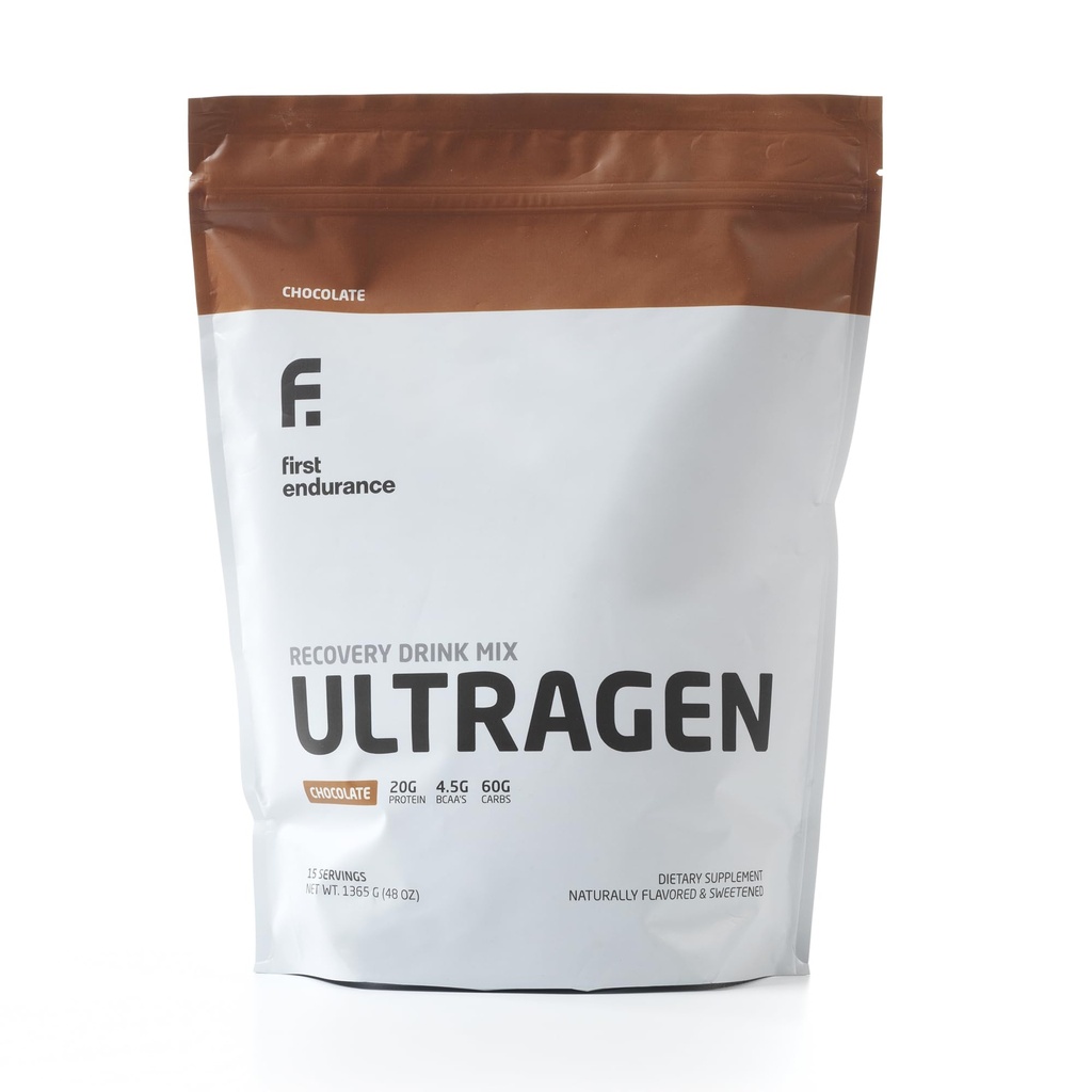 Pertama ENDURANCE Ultragen Recout Powder, Protein Mix, Boosts Energy, Mempercepat Pemulihan 124; Coklat, 15 Hamba