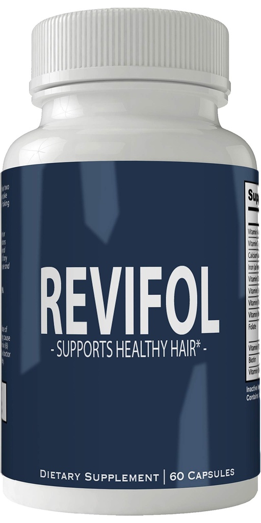 Revifol Hair Skin dan Nails Supplement - Advanced Unique Growth Vitamin dan Minetarine with Biotin - Gluten Free 60 Capsules - Hair Lash Skin dan Nails Ekstra Kekuatan Formula Growth Booster