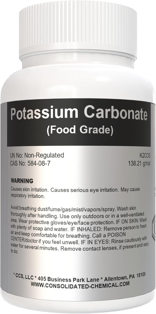 Potassium Karbonate 1kg (2.2lb) Tingkat Makanan Pupuk Tinggi