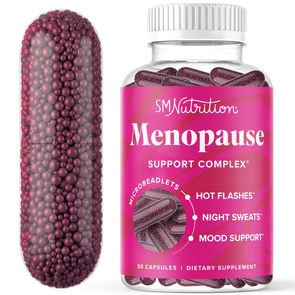 Menopause Vitamin Beadlets dengan Black Cohosh, Red Clover & More Expane 124; Hot Flashes, Night Sweats & Mood Dukung Perempuan dengan Dong Quai, Chaste Tree Berry & DIM 124; Non-GMO 30ct