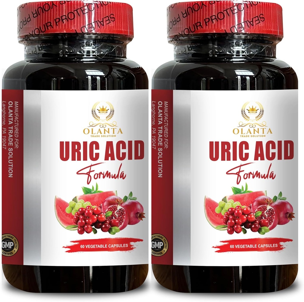 Bagaimana Tart Cherry dan Green Coffee Beans dalam Acid Formula Dukungan Keseimbangan Uric, Acid Vitamin Uric, Suplemen Acid Rendah - 2 Botol