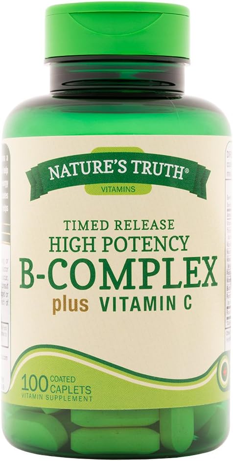Kebenaran Alam B- Kompleks Ditambah Vitamin C Waktu Dirilis, 100 Cacah (Paket 3)