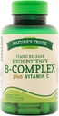 Kebenaran Alam B- Kompleks Ditambah Vitamin C Waktu Dirilis, 100 Cacah (Paket 3)