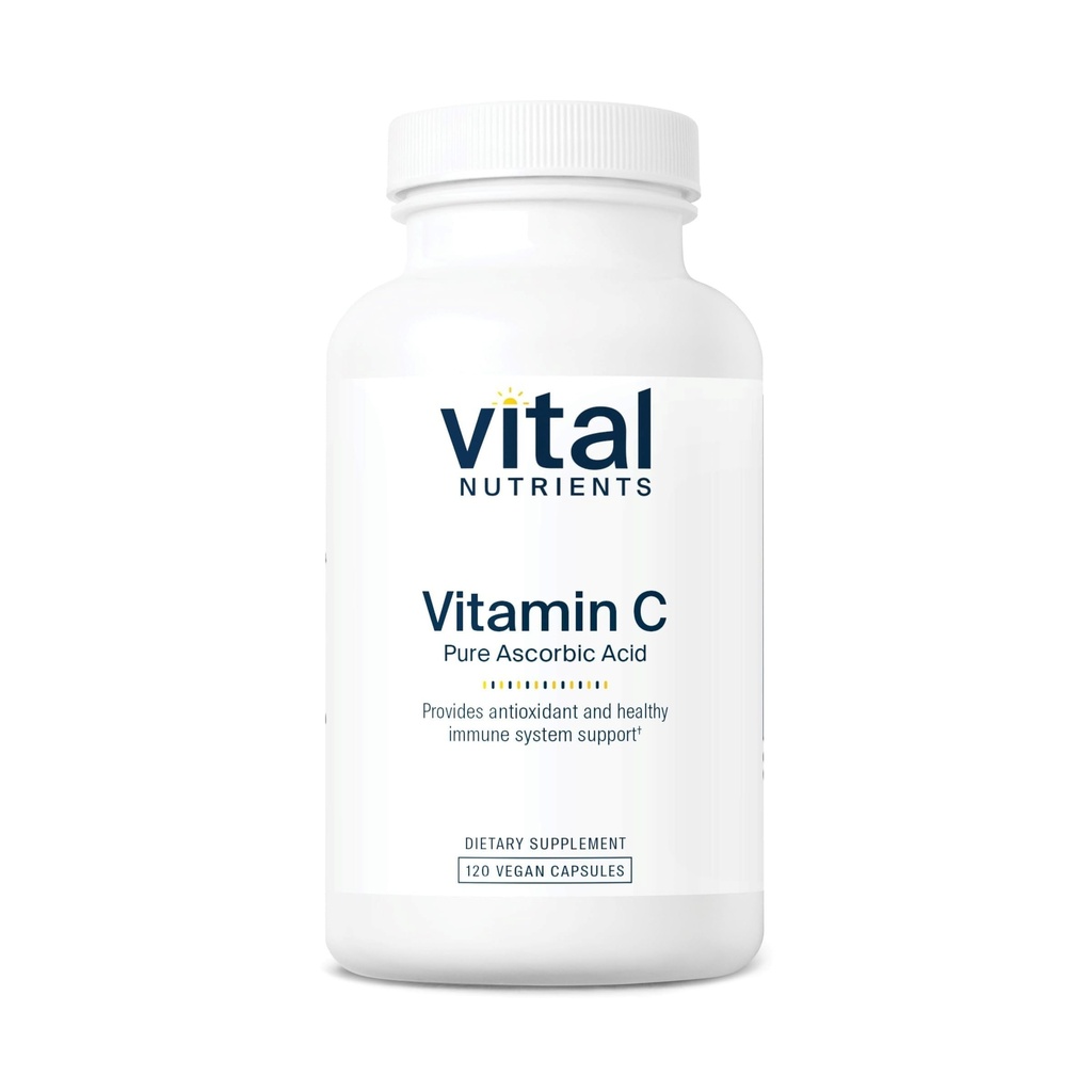 Visi Nutrients Vitamin C 1000mg (100% Pure Ascorbic Acid) yaitu 124; Vegan Antioksidant Support dan Iron Absorpsi * Glu4; Gluten, Dairy dan Soy Free 124; Non-GMO 124; 120 Capsules