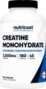 Nutricost Creatine Monohydrate 3.000mg, 180 Capsules (750mg Per Capsule) - Gluten Bebas, Non- GMO