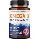Triple Power Omega 3 Minyak Ikan 1200 mg 124; EPA & DHA 124; Wild Caught, Disediakan Omega-3 Acids Gendut 124; Premium Pendukung Minyak Terbakar 124; Non-GMO, Desidly Party Tested 124; 30 Softgeels