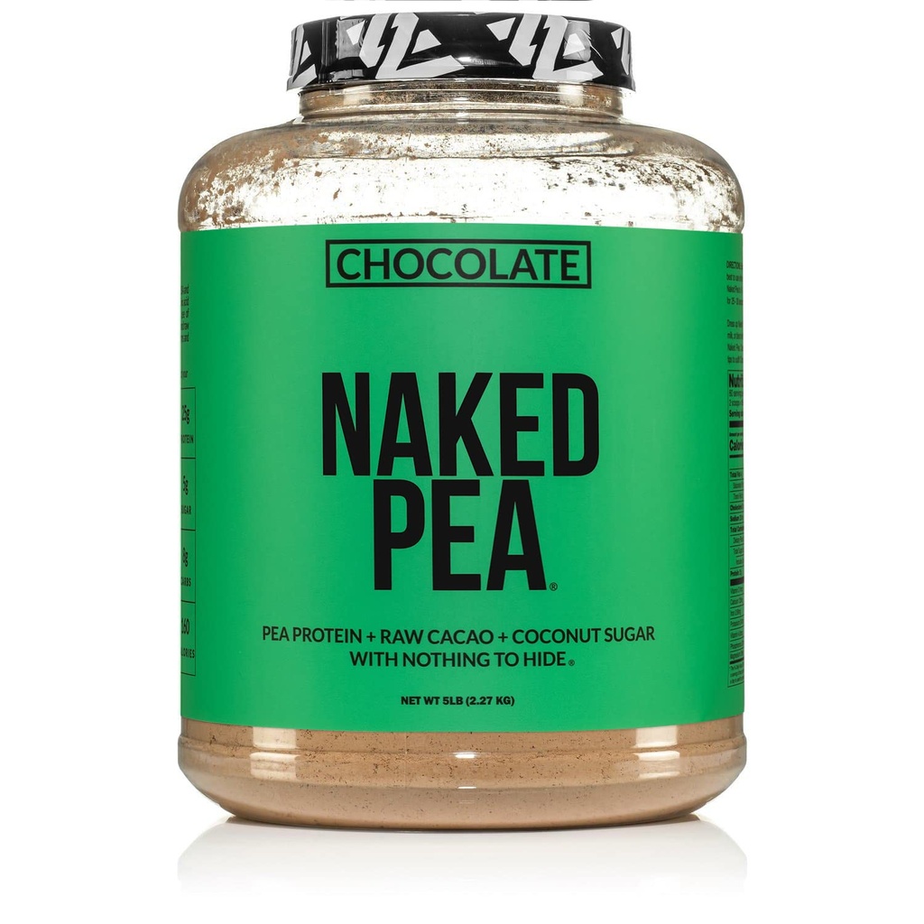 NASked Chocolate Pea Protein Isolate - 5Lb Bulk, NSF Bersertifikat, Tanaman Berbasis, Vegetarian & Vegan Protein. Mudah Digest, Non- GMO, Gluten Bebas, Laktosa Bebas, Soy Bebas