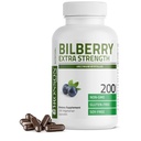 Bronson Bilberry Extra Strength Vacinium Myrtinius, Promotes Eye Health and Supports Healthy Vision - Non GMO, 200 Vegetarian Capsules