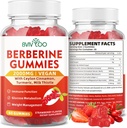 Berberine Gummies, Sugar Free 2000mg High Potency HCI Supplement, Plus Ceylon Cinnamon, Milk Thistle for Women & Men, Immune System & Metabolisme Dukungan - 60 Gummies