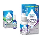 TheraTears Extra Dry Eye Therapy Lubricating Eye Drops for Dry Eyes, 0.5 fl oz Bottle, 2 Count & SteriLid Eyelid Cleanser dan Face Wash, untuk iritasi mata, 2 fl oz Spray