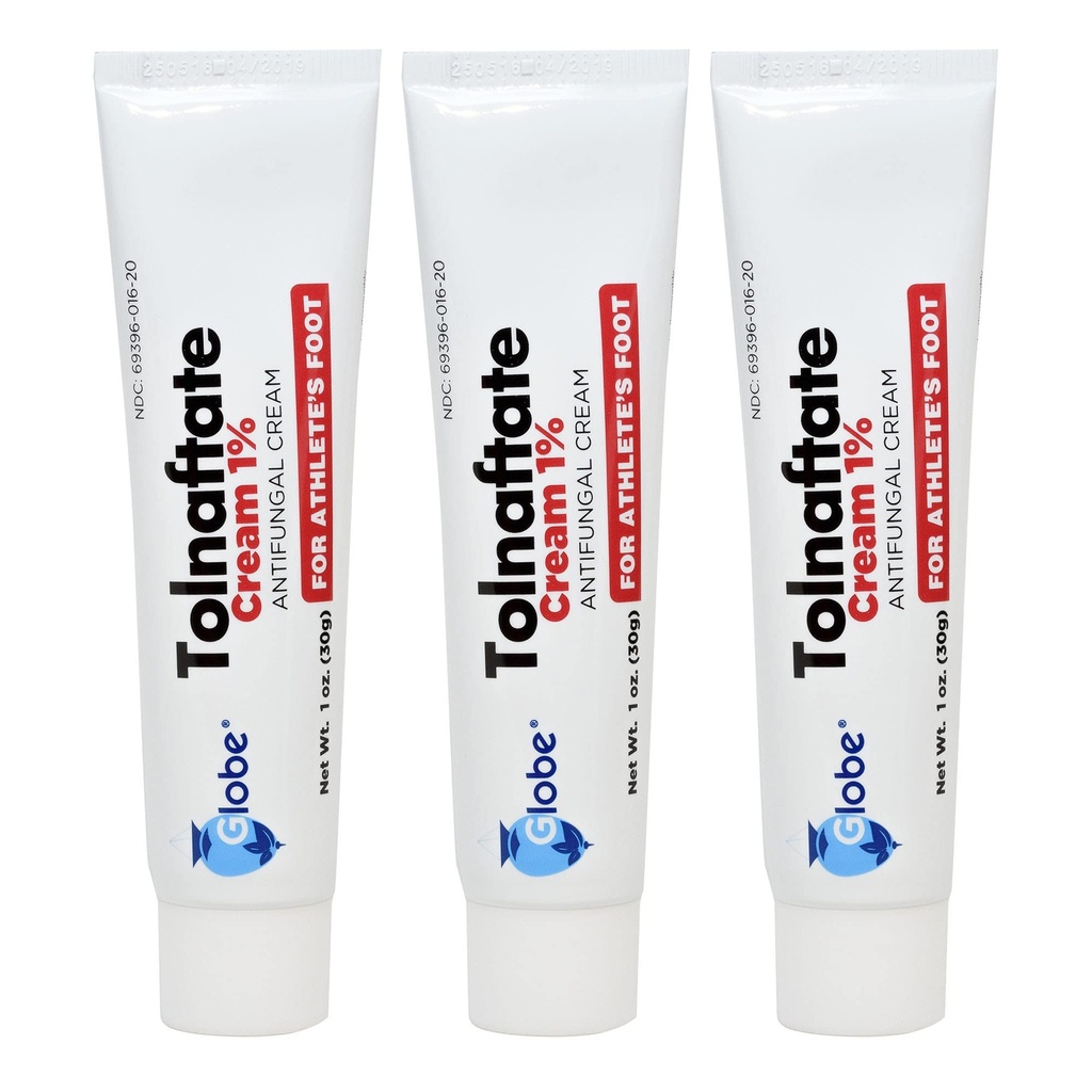 Globe Tolnaftate 1%, 1 Oz Antifungal Treatment, Proven Clinically Efektif pada Most Athlete Foot and Ringworm (3 Pack)