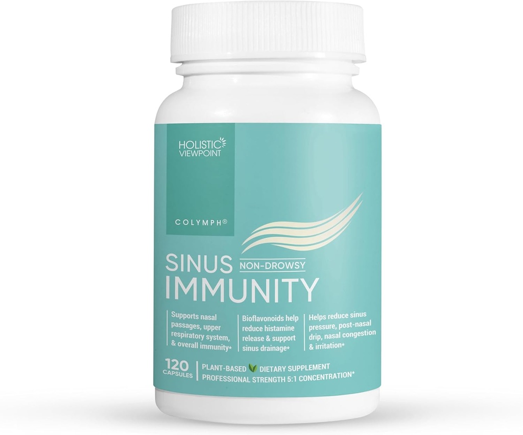 CoLymph ® Sinus kekebalan tubuh: Herbal Suplemen dengan Quercetin, Bromelain, Berberine, Nettle, Dukungan Alam untuk Konsumsi Sinus, Tekanan & Irritation, Perawatan Nasal & Imune, 120 Vegan Capsules